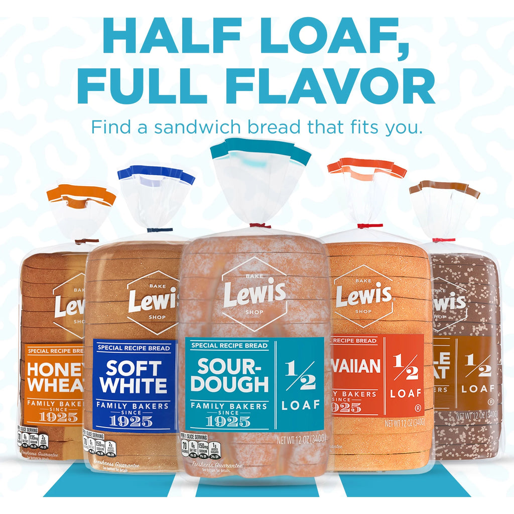 Lewis Bake Shop Sourdough Half Loaf Bread, 1/2 Loaf, 12 oz